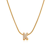Mila Gold Bubble Letter Necklace