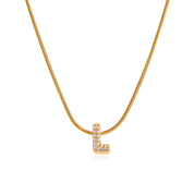 Mila Gold Bubble Letter Necklace
