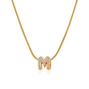 Mila Gold Bubble Letter Necklace