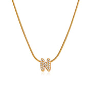 Mila Gold Bubble Letter Necklace