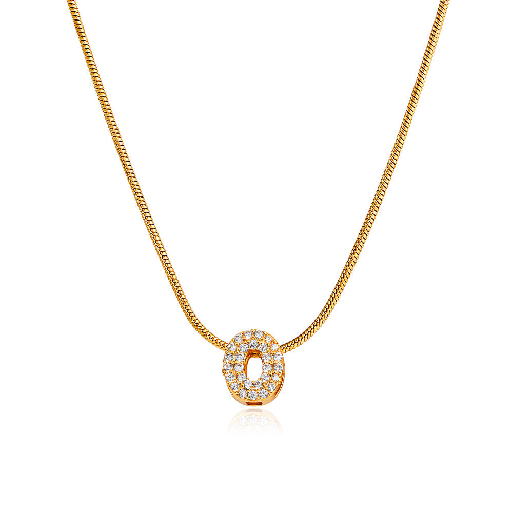 Mila Gold Bubble Letter Necklace