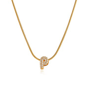 Mila Gold Bubble Letter Necklace