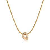 Mila Gold Bubble Letter Necklace