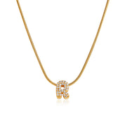 Mila Gold Bubble Letter Necklace