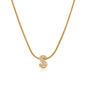 Mila Gold Bubble Letter Necklace