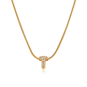 Mila Gold Bubble Letter Necklace