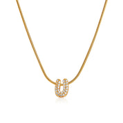 Mila Gold Bubble Letter Necklace