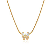 Mila Gold Bubble Letter Necklace