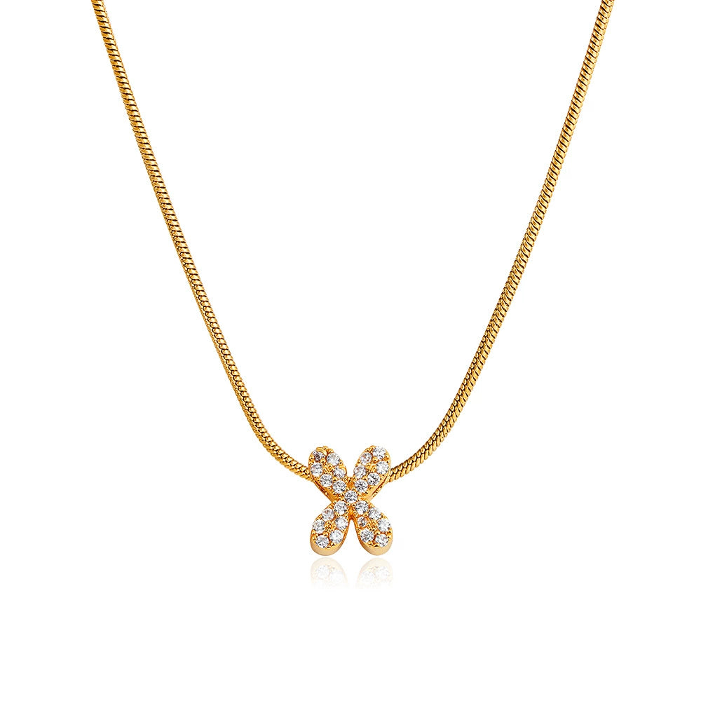 Mila Gold Bubble Letter Necklace