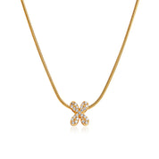 Mila Gold Bubble Letter Necklace