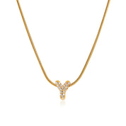 Mila Gold Bubble Letter Necklace