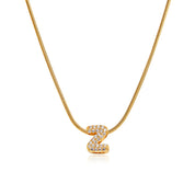 Mila Gold Bubble Letter Necklace