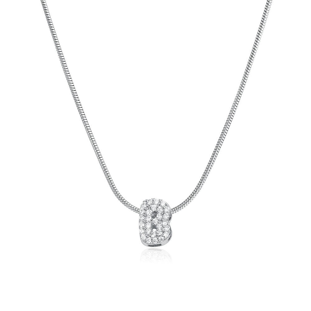 Mila Silver Bubble Letter Necklace