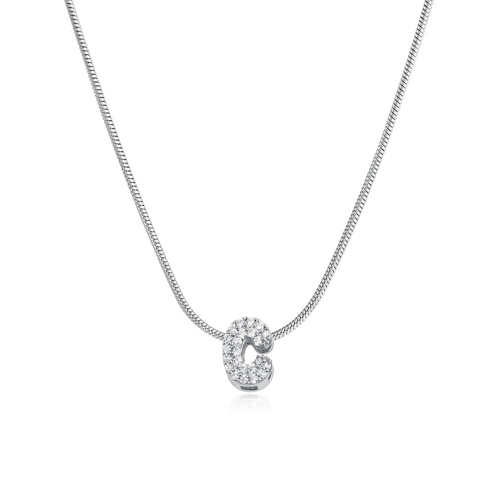 Mila Silver Bubble Letter Necklace