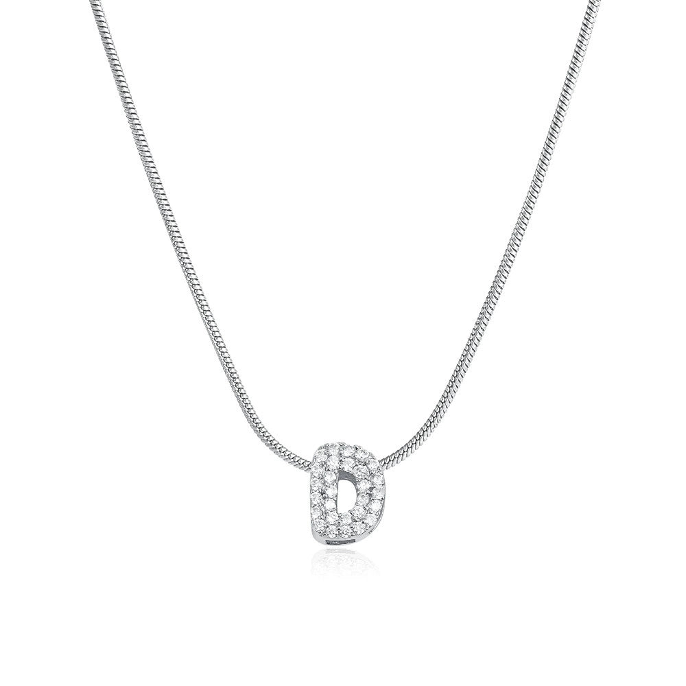 Mila Silver Bubble Letter Necklace