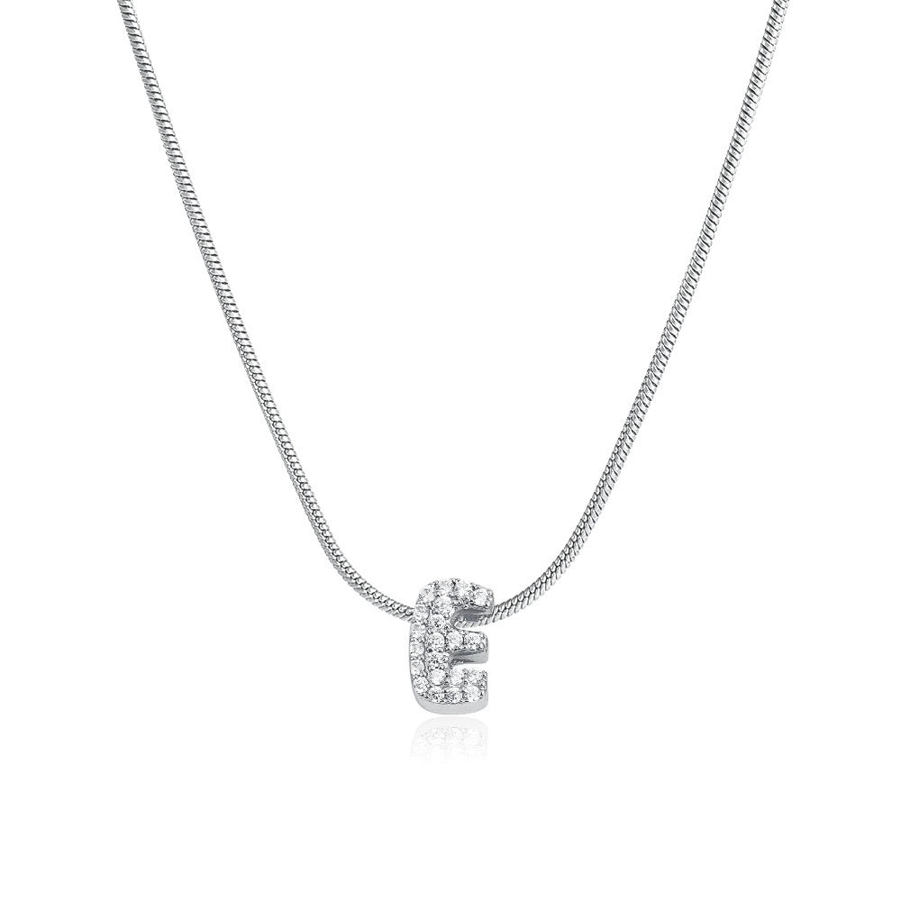 Mila Silver Bubble Letter Necklace