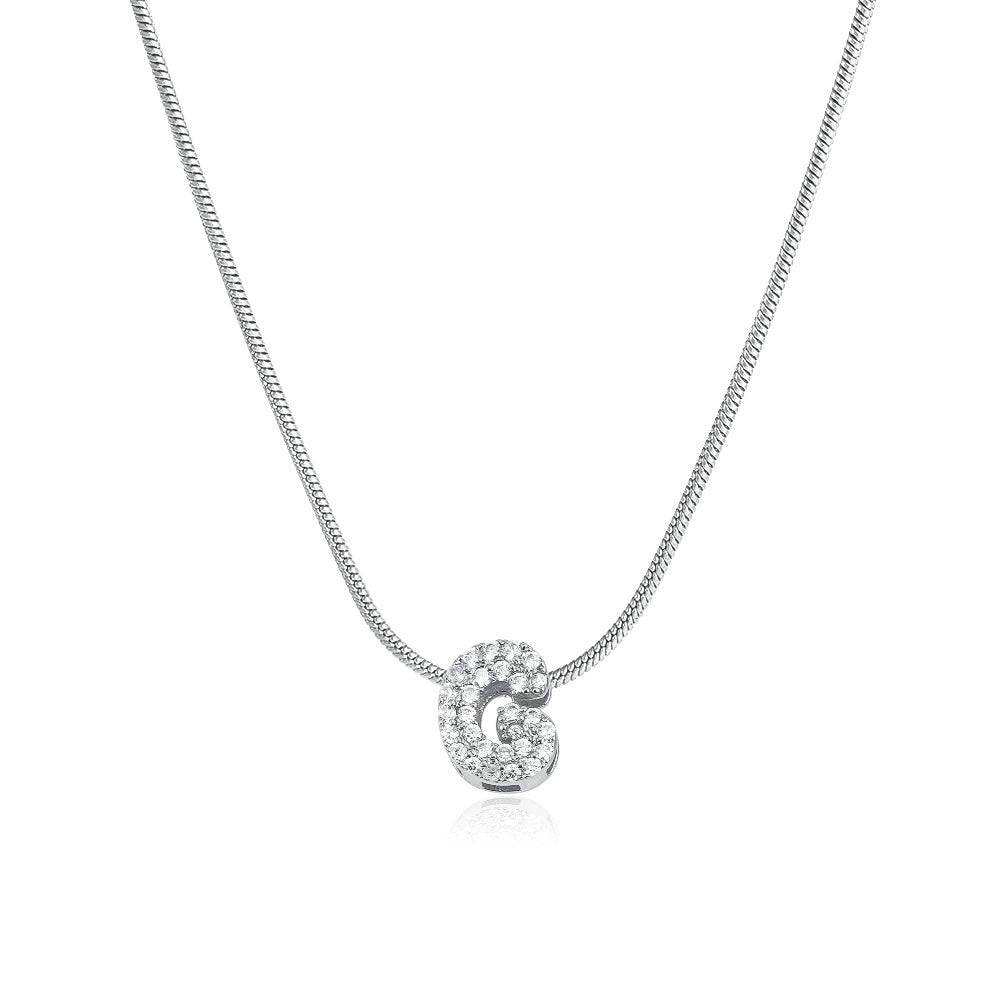Mila Silver Bubble Letter Necklace