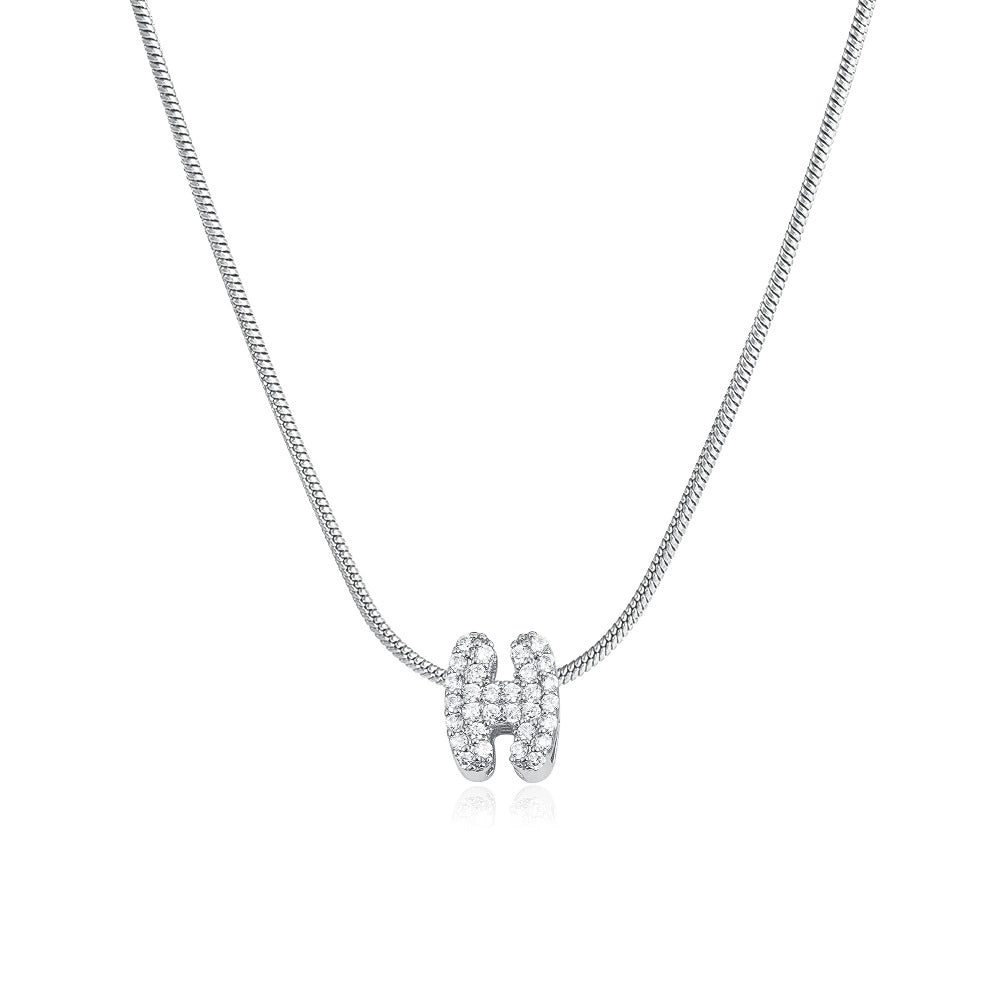 Mila Silver Bubble Letter Necklace