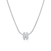 Mila Silver Bubble Letter Necklace