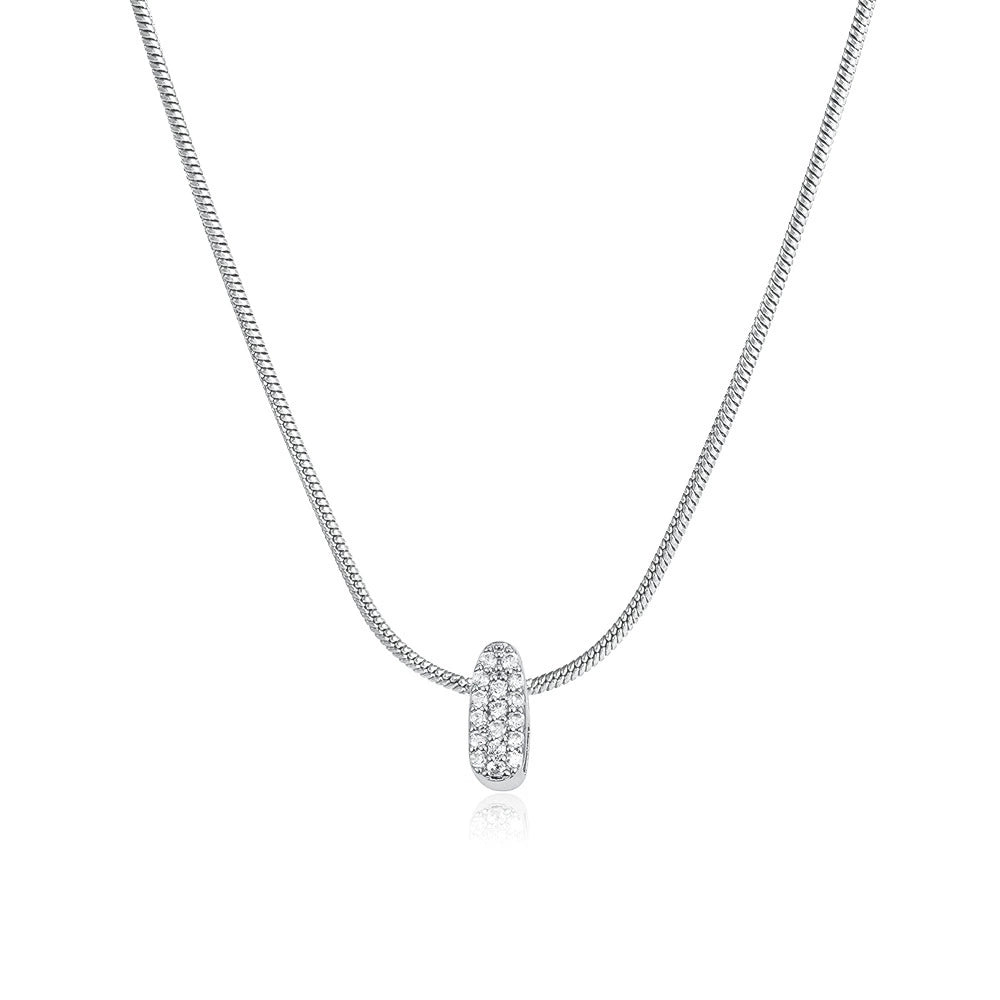 Mila Silver Bubble Letter Necklace