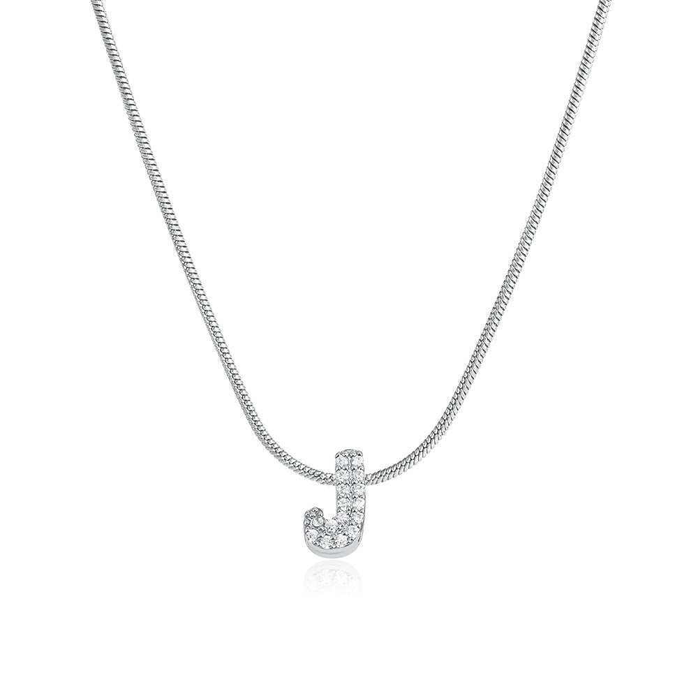 Mila Silver Bubble Letter Necklace