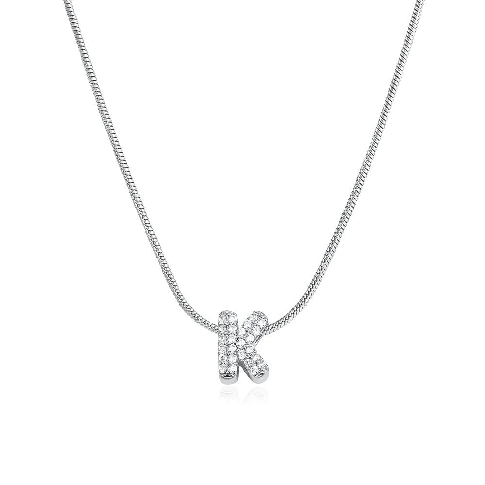 Mila Silver Bubble Letter Necklace
