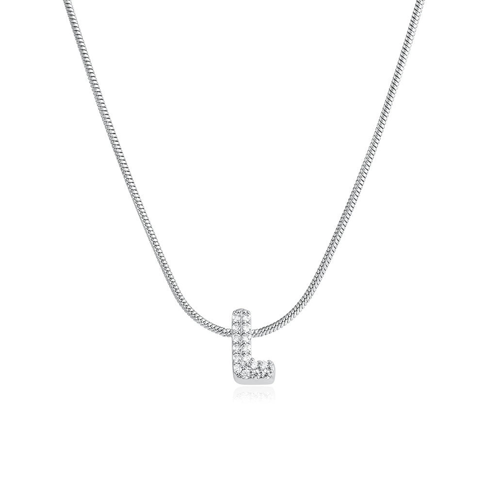 Mila Silver Bubble Letter Necklace