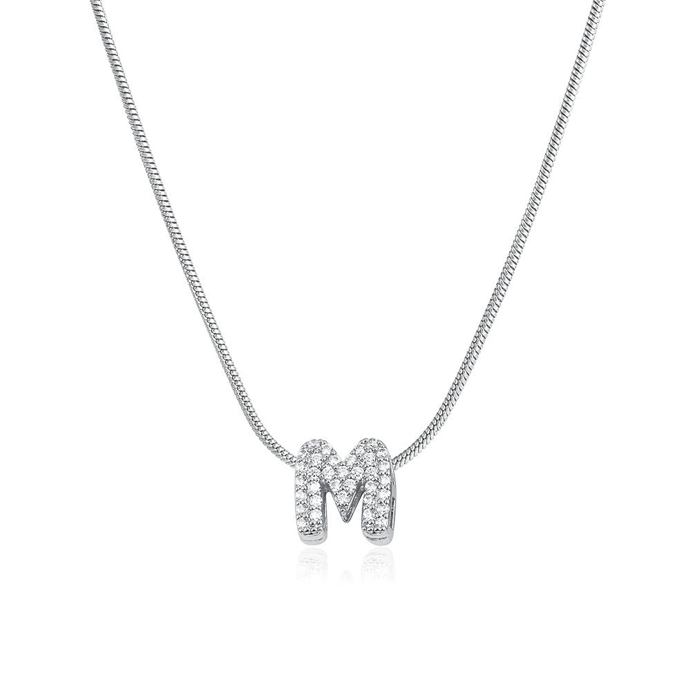 Mila Silver Bubble Letter Necklace