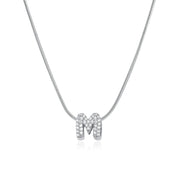 Mila Silver Bubble Letter Necklace