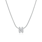 Mila Silver Bubble Letter Necklace