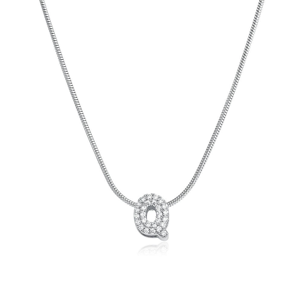 Mila Silver Bubble Letter Necklace