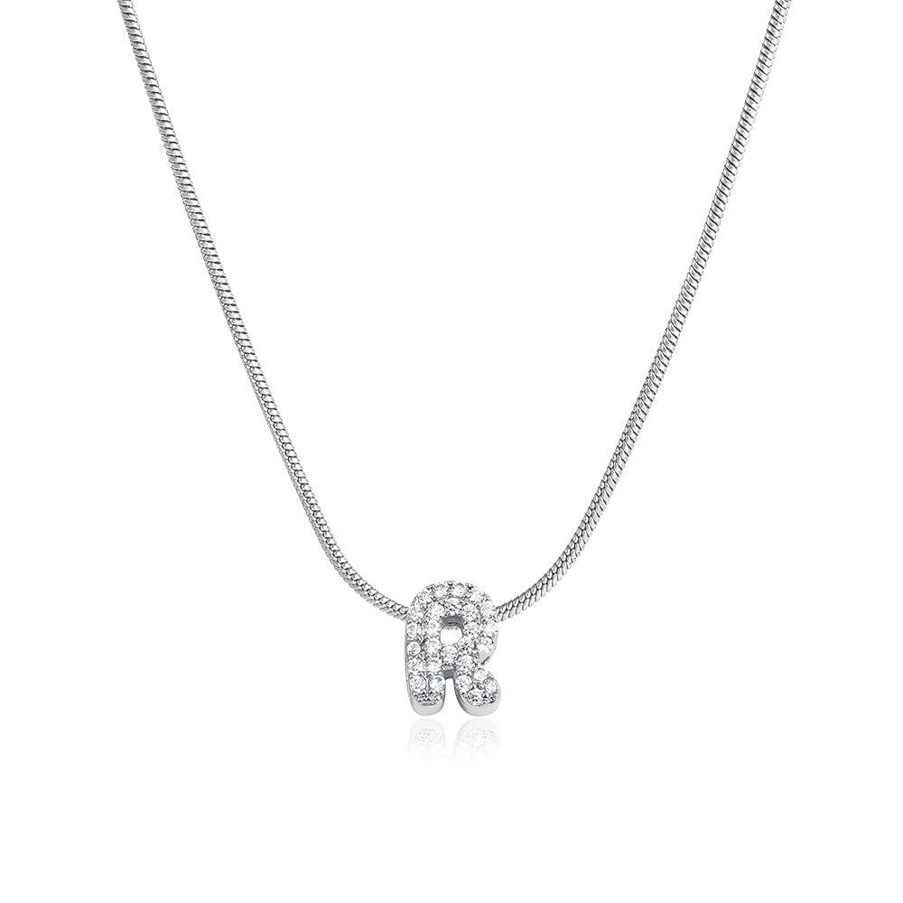Mila Silver Bubble Letter Necklace