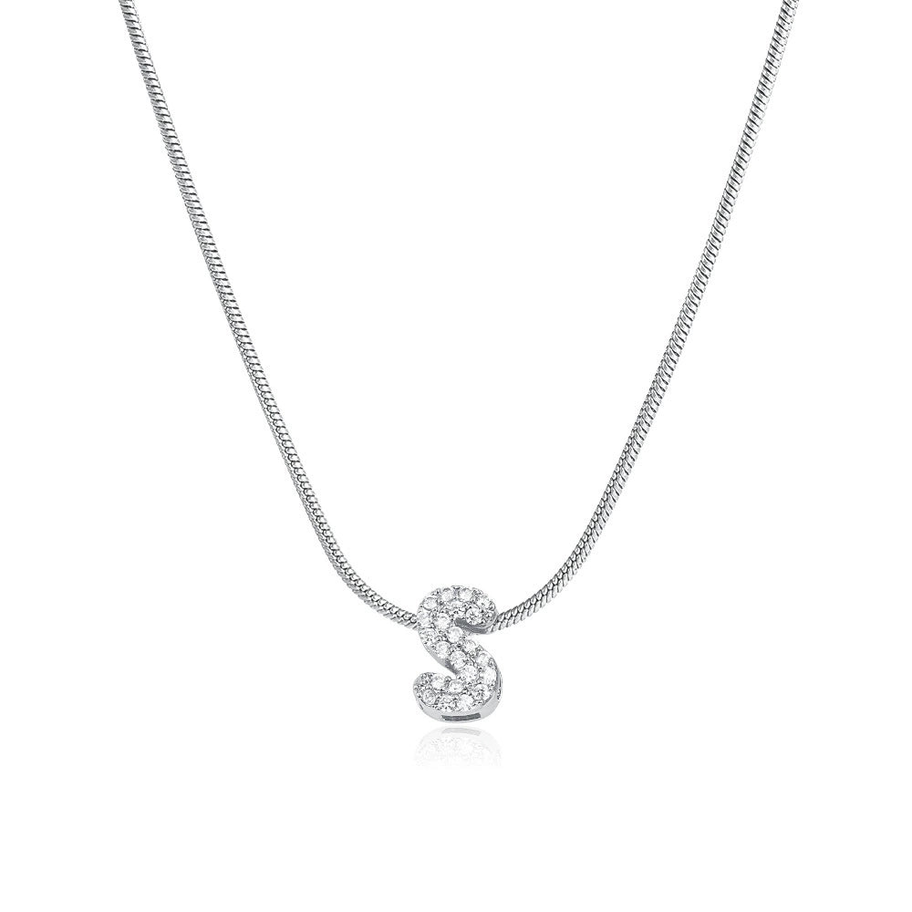 Mila Silver Bubble Letter Necklace