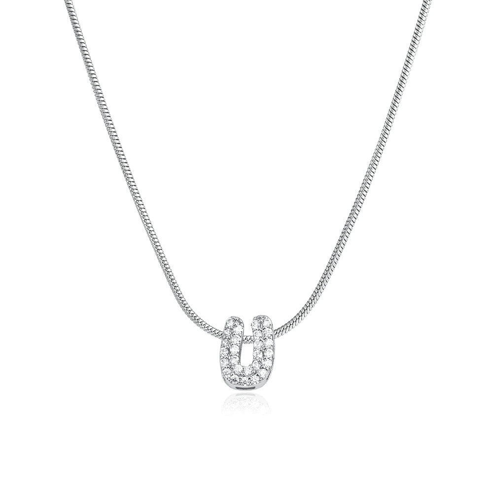 Mila Silver Bubble Letter Necklace