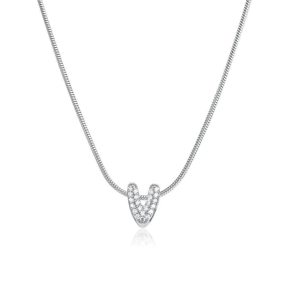 Mila Silver Bubble Letter Necklace