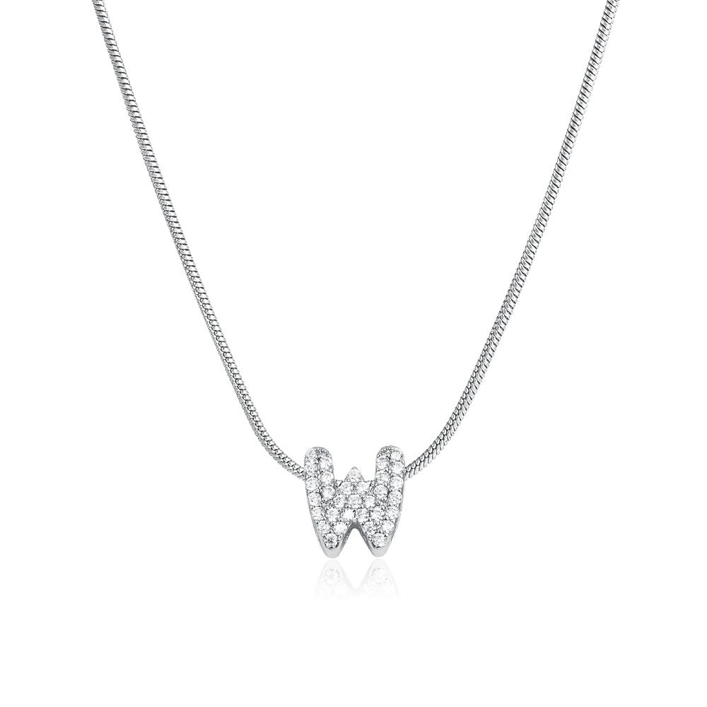 Mila Silver Bubble Letter Necklace