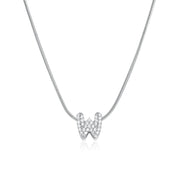 Mila Silver Bubble Letter Necklace
