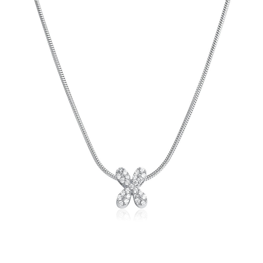 Mila Silver Bubble Letter Necklace