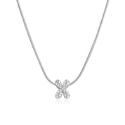 Mila Silver Bubble Letter Necklace