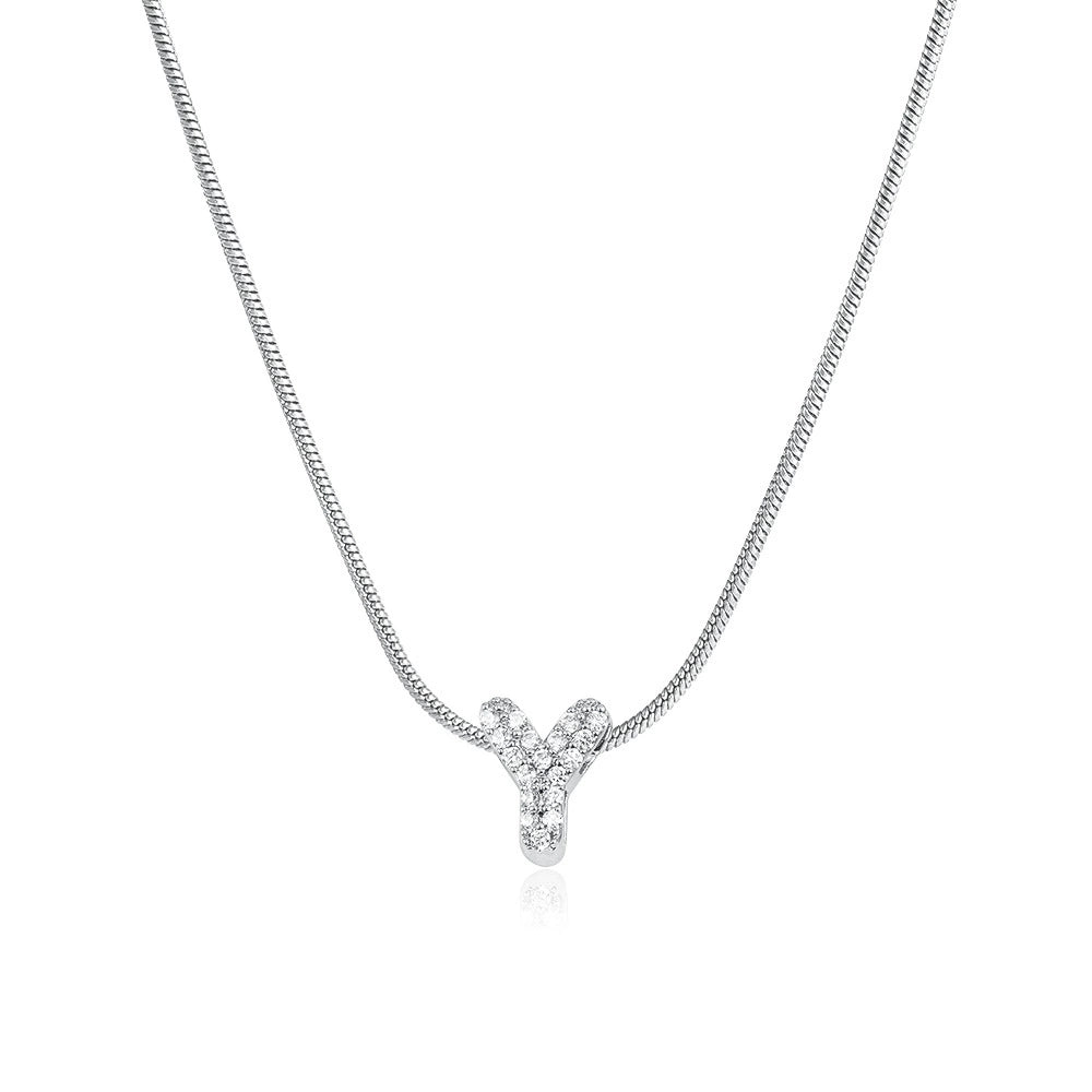 Mila Silver Bubble Letter Necklace