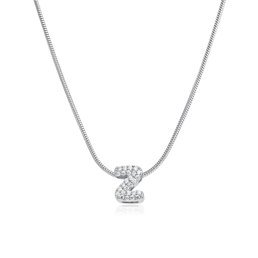 Mila Silver Bubble Letter Necklace