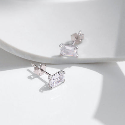 Mila Silver Stud Earrings - NAVALLI