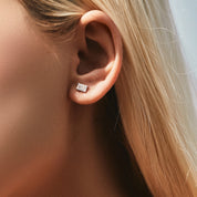 Mila Silver Stud Earrings - 1