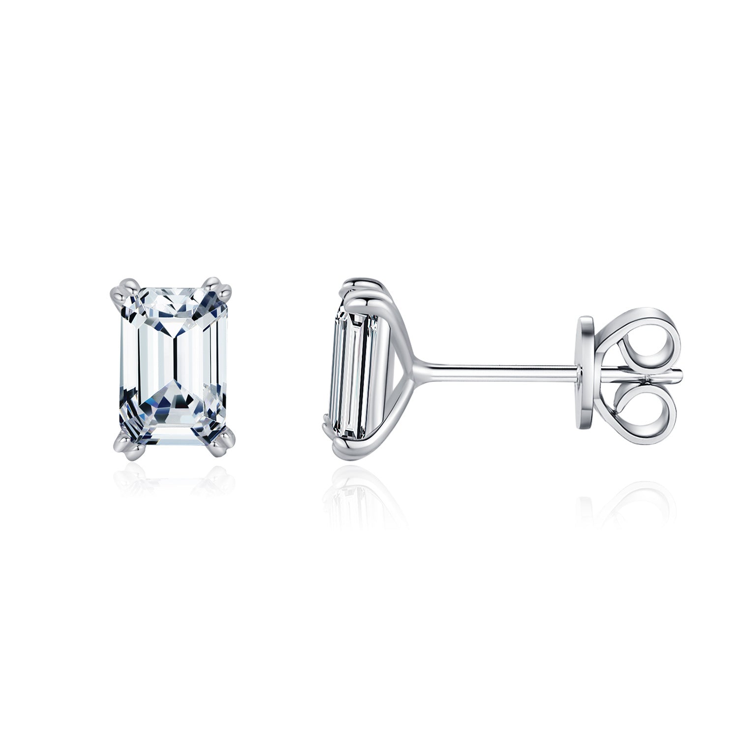 Mila Silver Stud Earrings - 2