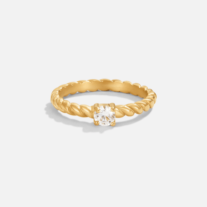 Milan Twisted Crystal Ring