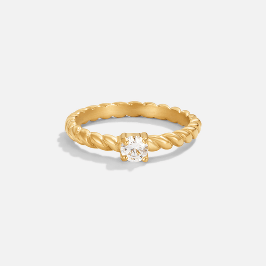 Milan Twisted Crystal Ring