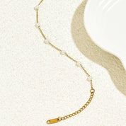 Mina Beaded Pearl Bracelet - Gold - 2