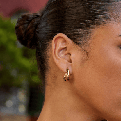Mini Curved Gold Hoops - My StoreEarrings