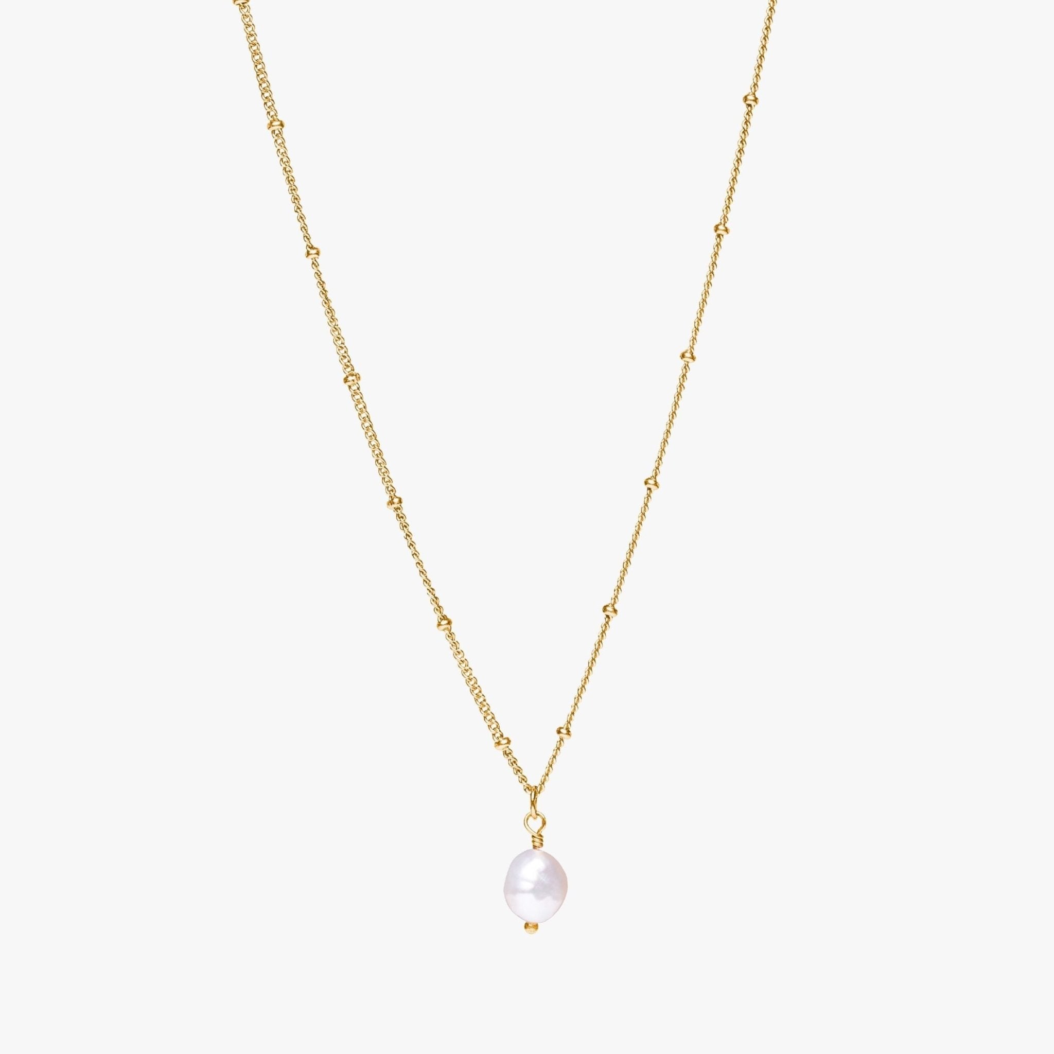 Mira Pearl Pendant - necklace - Gold - 2