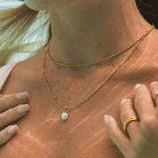 Mira Pearl Pendant - necklace - Silver - 6